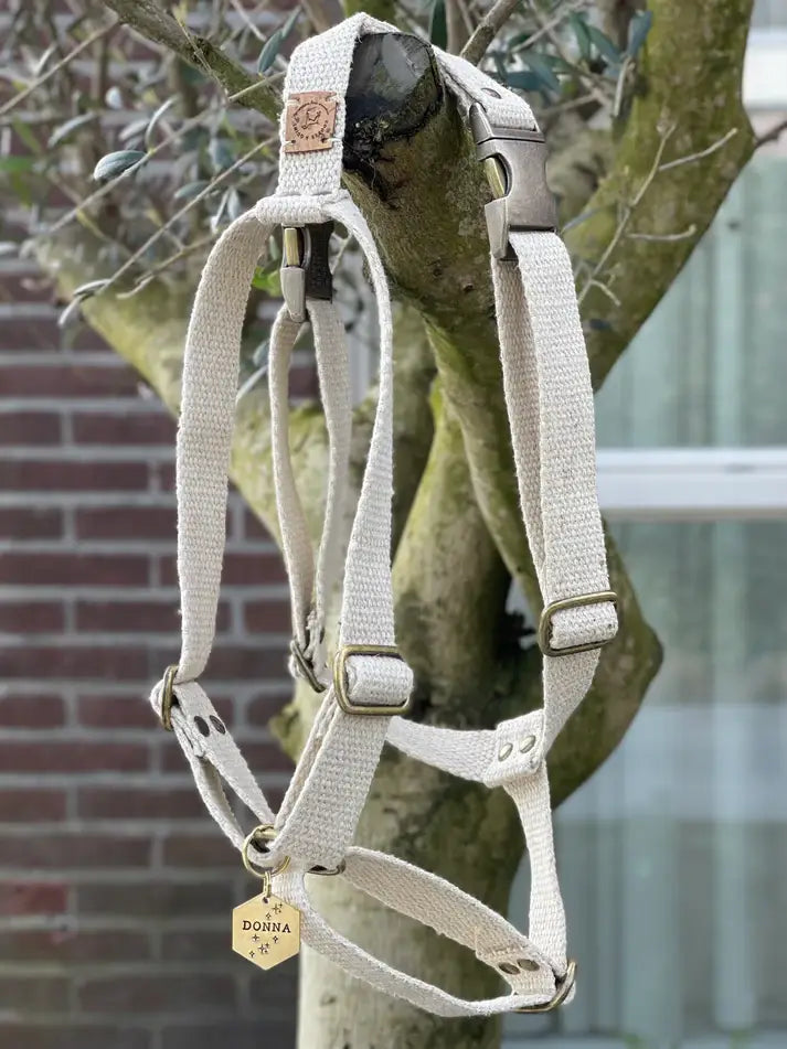 Simply Hemp Dog Harness | Shell White